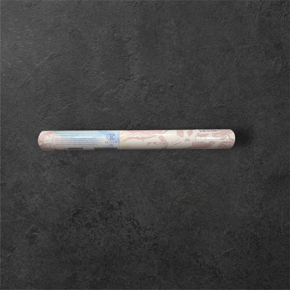 New Sealed Kitico Cream White/Pink Peel & Stick Wallpaper Roll